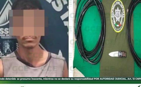 Atraparon a sujeto con cableado y arma                         
