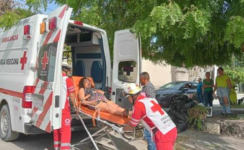 Dama herida en  accidente vial