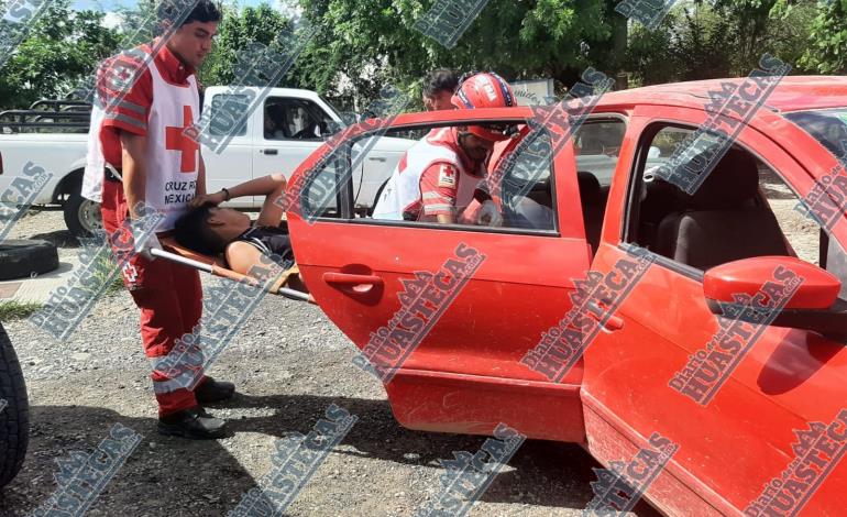 Derrape de moto dejó un lesionado