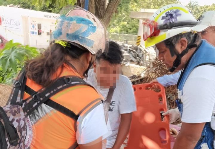 Deja choque un motociclista herido