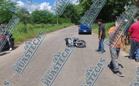 Taxista arrolló 
a motociclista
