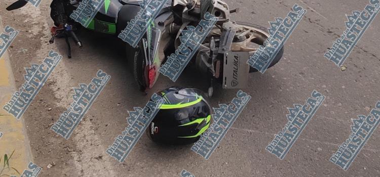 Motociclista derrapó