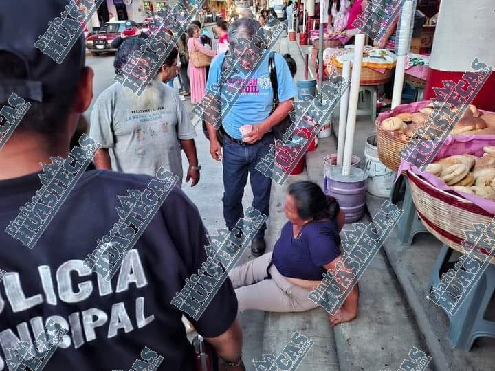 Lesionada al sufrir estrepitosa caída 