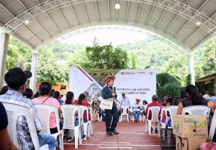 Productores de Huazalingo y Calnali recibieron apoyos pecuarios y agrícolas