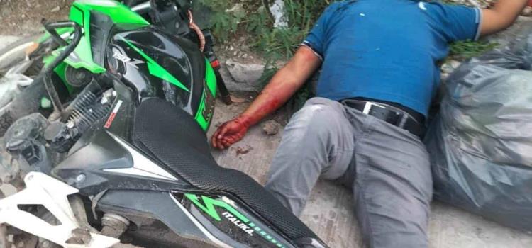 SE ACCIDENTÓ MOTOCICLISTA     