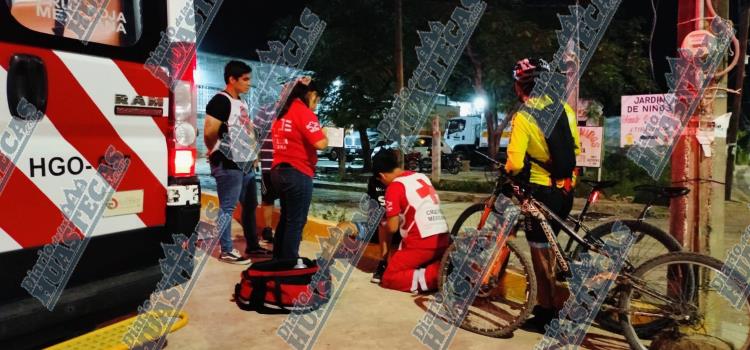 Ciclista se lesionó