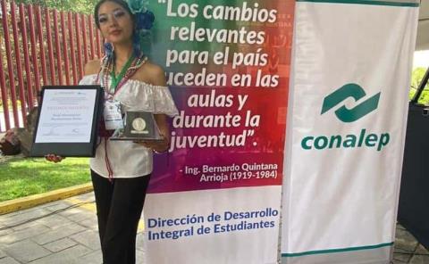 Estudiante de CONALEP Hidalgo obtuvo Presea Nacional