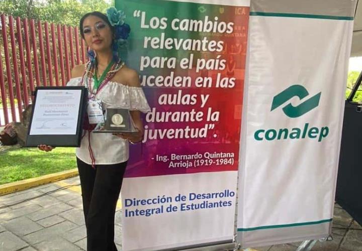 Estudiante de CONALEP Hidalgo obtuvo Presea Nacional