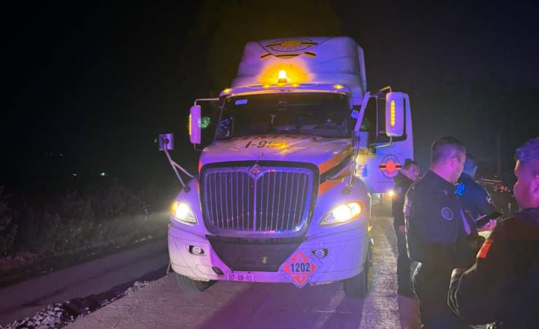 Detiene Policía Estatal a sujeto por r0bo de tractocamión que transportaba diésel   