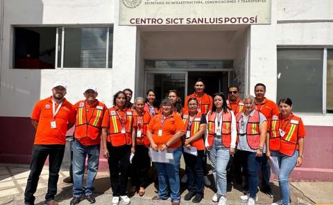 Se suma el centro SICT SLP al simulacro nacional 2024