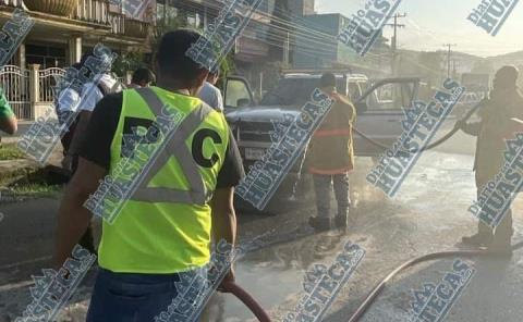 Se incendió camioneta 
