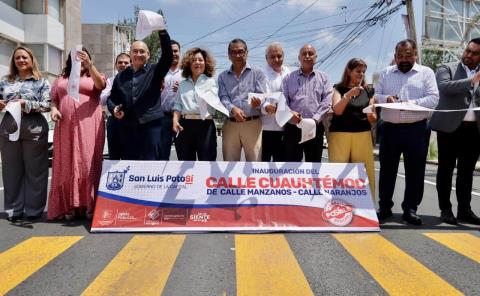 Quedó rehabilitada la calle Cuauhtémoc
