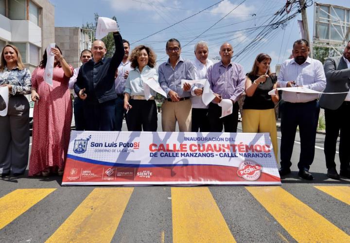 Quedó rehabilitada la calle Cuauhtémoc