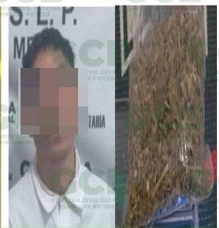 Lo detuvieron con marihuana 
